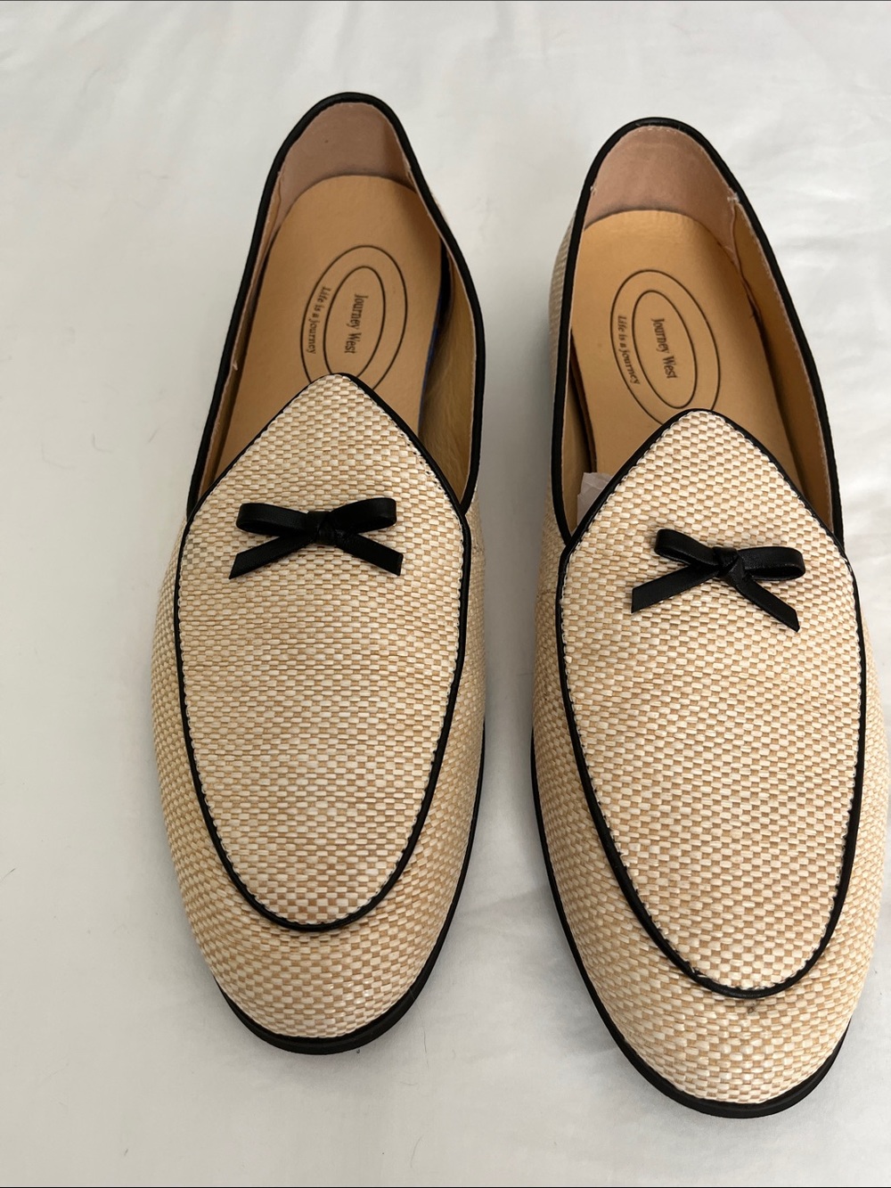 Journey West Raffia Bowtie Loafer